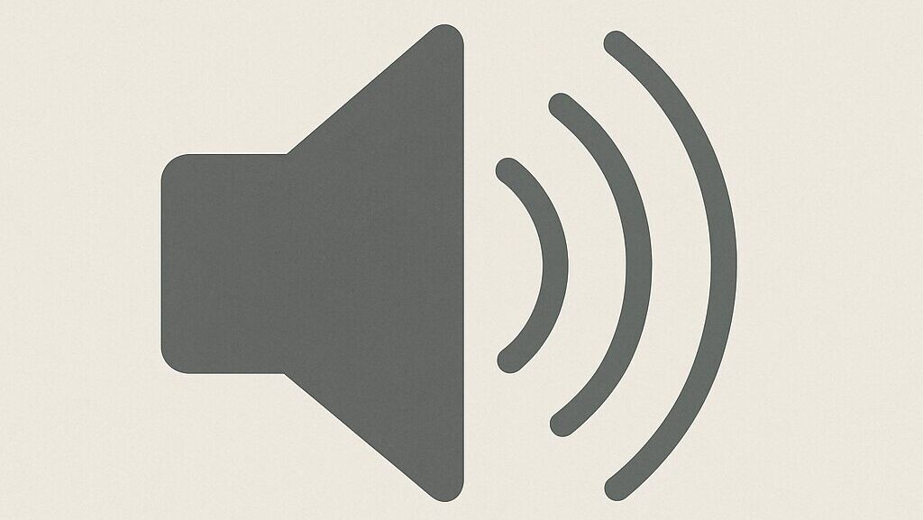 ノイズ対策・音に関する設定を示すスピーカーアイコン